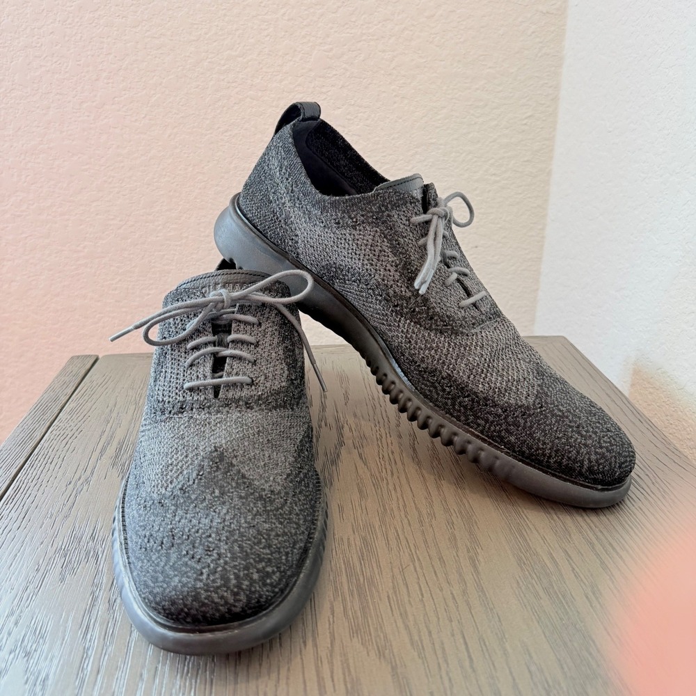Cole Haan 2.ZeroGrand Stitchlite Laser Wingtip Oxford Grey Mens 13M C27563